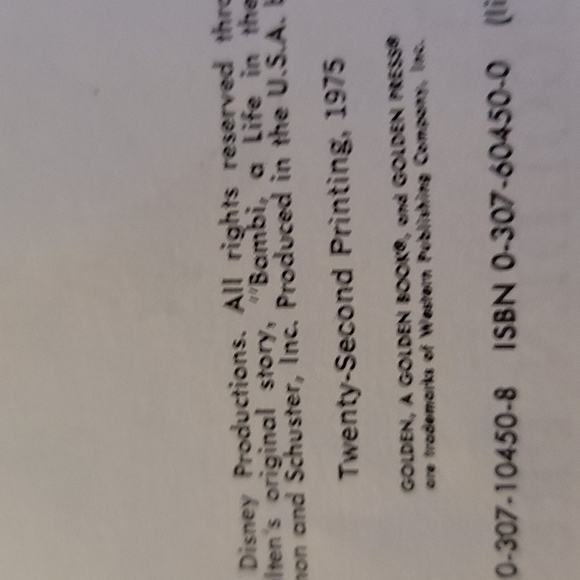 Hardcover vintage Bambi book - Picture 4 of 5